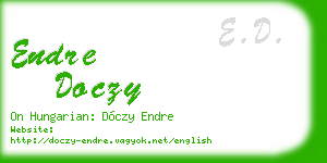 endre doczy business card